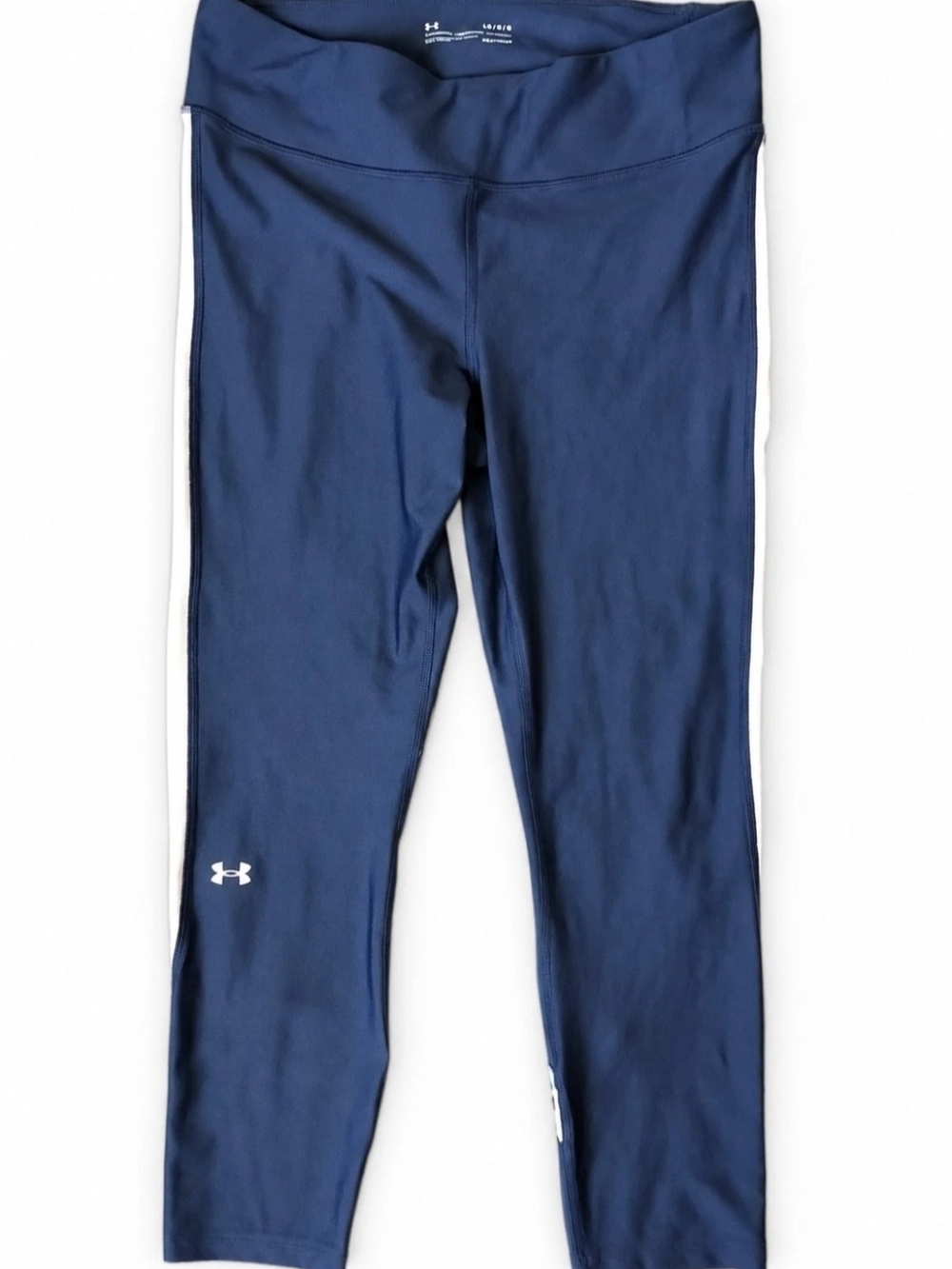 Under Armour Women's Large HeatGear Compression Leggings Navy Blue
